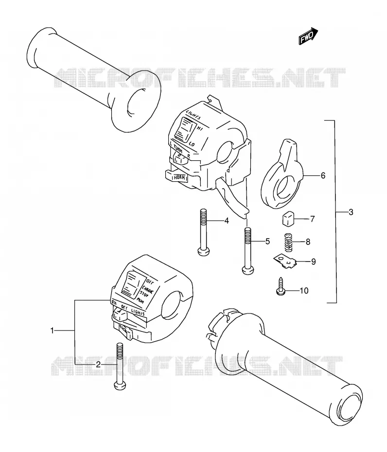 COMMODOS (MODELE T) Suzuki MOTO 600 GSX-F 1988  GSX600FJ(E2)