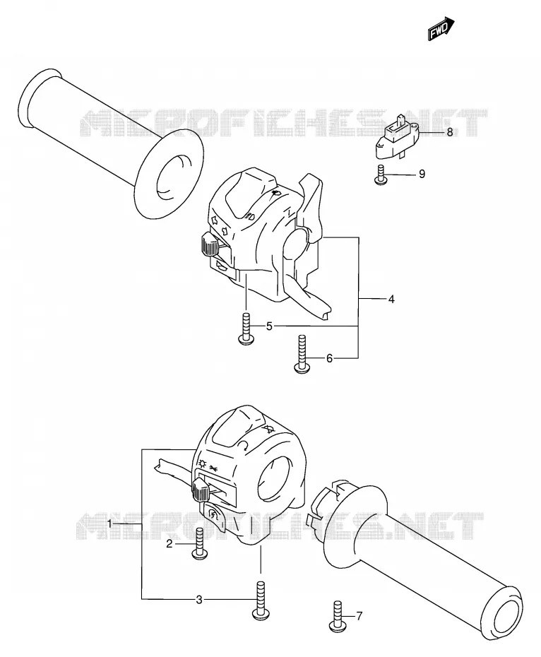 COMMODOS (MODELE W/X/Y/K1/K2) Suzuki MOTO 600 GSX-F 1999  GSX600FX(E2)
