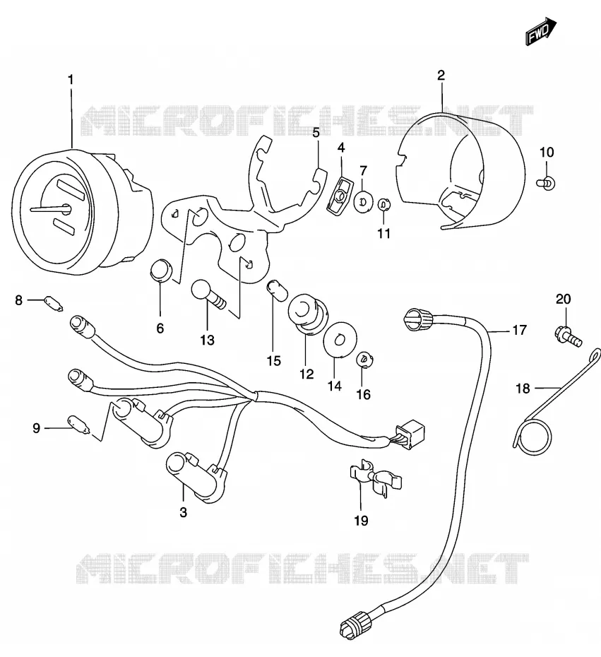COMPTEUR (MODELE K2) Suzuki MOTO 250 MARAUDER 2002  GZ250K2(K3)