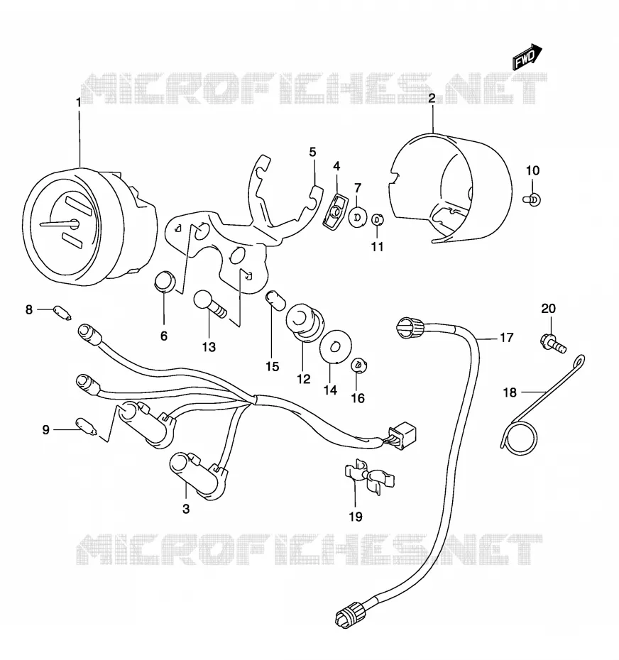 COMPTEUR (MODELE K2) Suzuki MOTO 250 MARAUDER 2003  GZ250K3(P19)