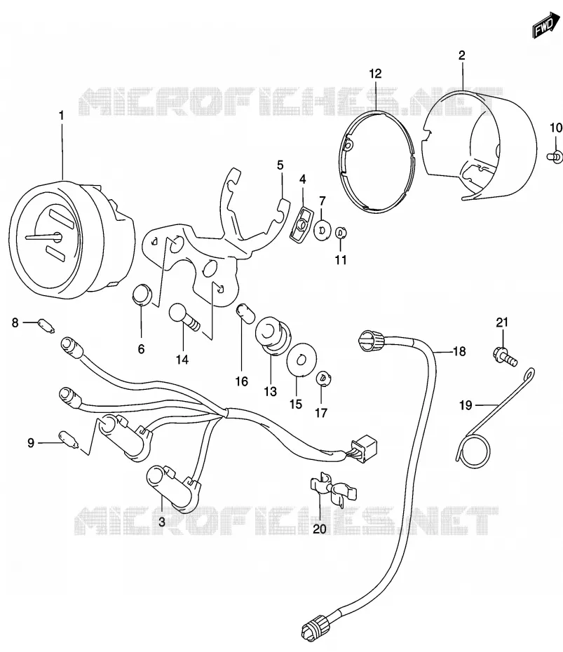 COMPTEUR (MODELE K3) Suzuki MOTO 250 MARAUDER 2002  GZ250K2(K3)