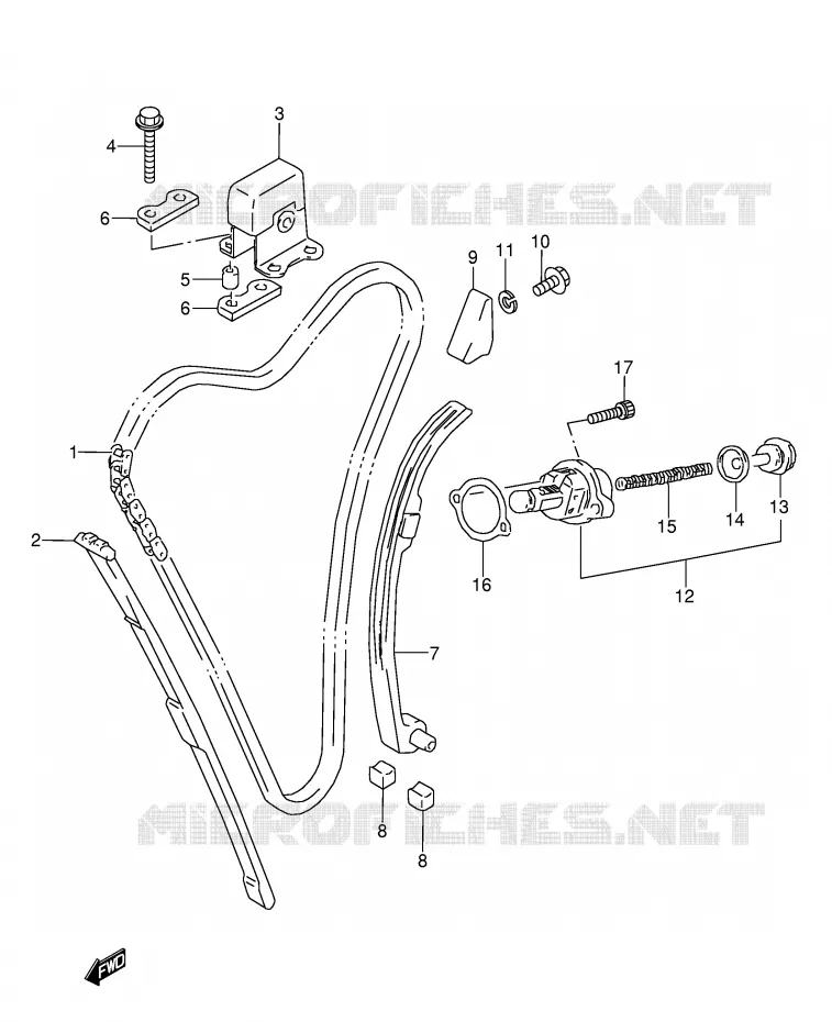 DISTRIBUTION (MODELE J/K/L/M/N/P/R/S) Suzuki MOTO 600 GSX-F 1995  GSX600FS(E2)