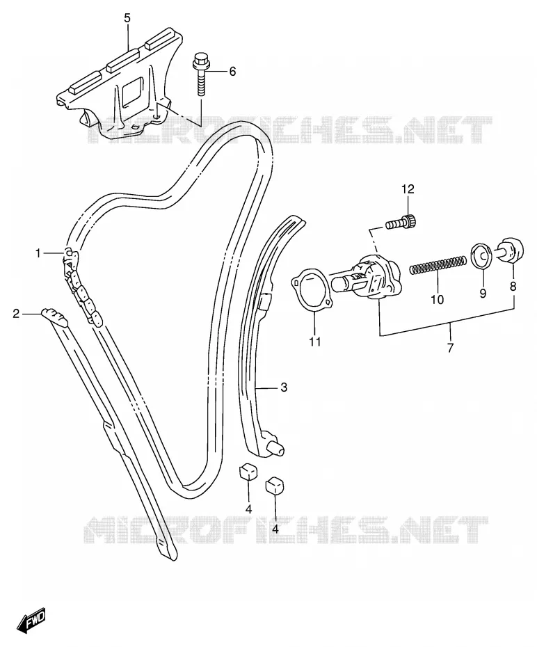 DISTRIBUTION Suzuki MOTO 600 GSX-F 2000  GSX600FY(E2)