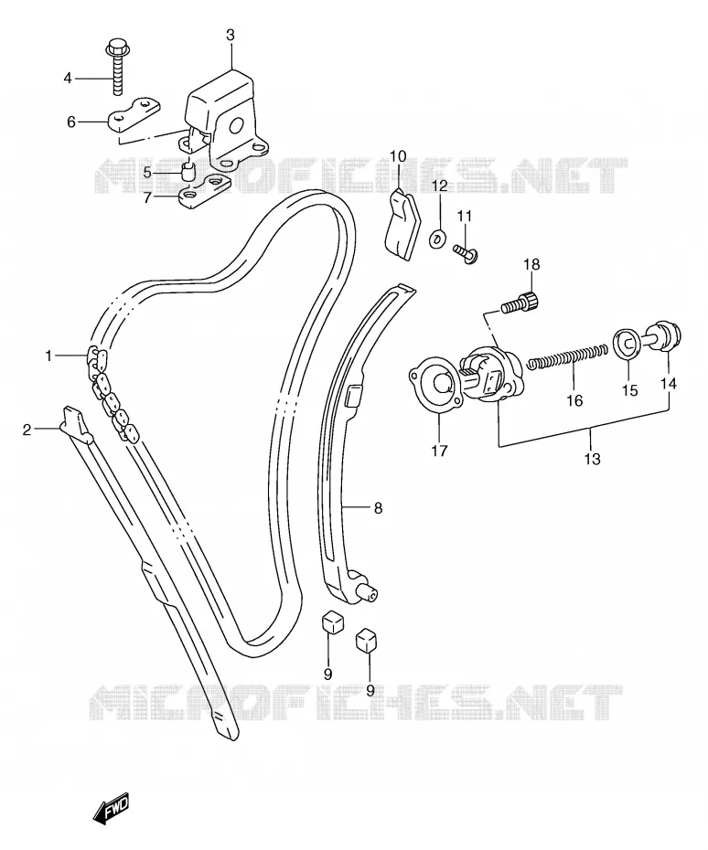 DISTRIBUTION Suzuki MOTO 750 GSX-F 1993  GSX750FP(E2)