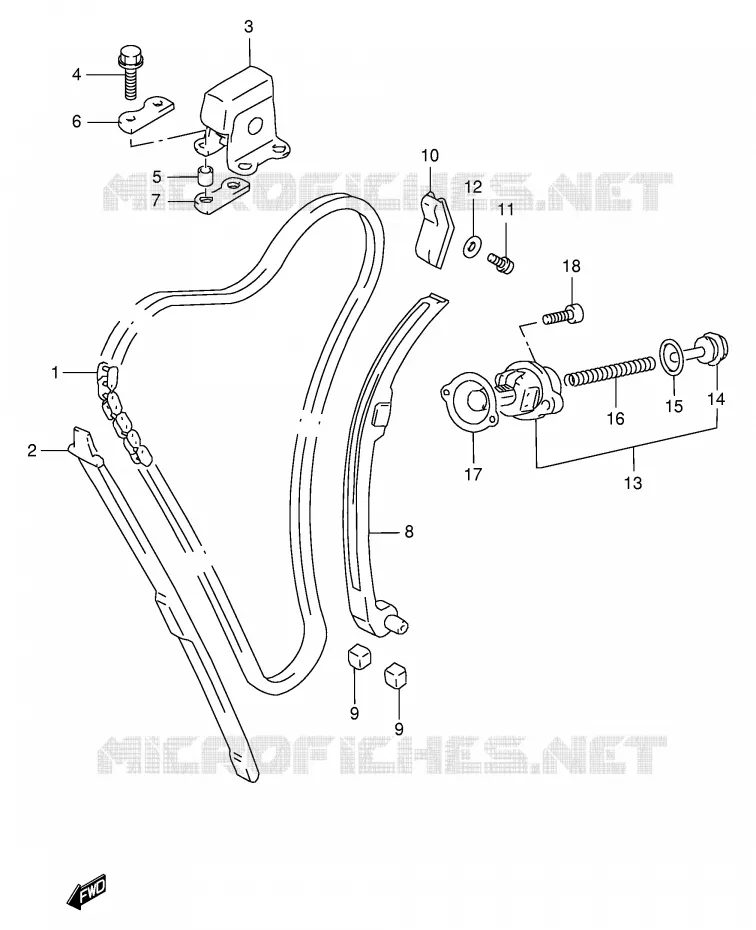 DISTRIBUTION Suzuki MOTO 750 GSX-F 1997  GSX750FV(E4)