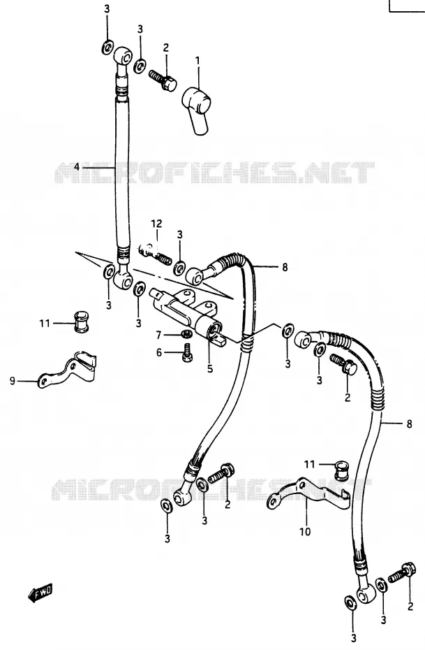 DURITE DE FREIN AVANT (GSX750ESF/EFF/ESG) Suzuki MOTO 750 GSX-E 1985  GSX750EFF(F)