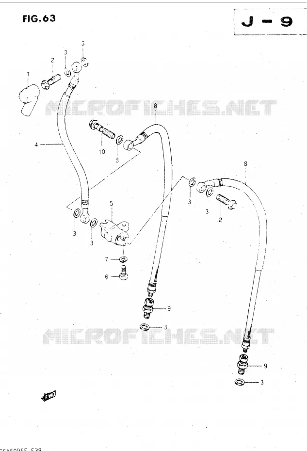 DURITE DE FREIN AVANT (MODELE F) Suzuki MOTO 500 GSX-E 1985  GSX500EF(E39)