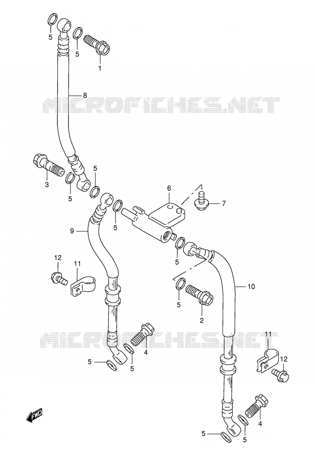 DURITE DE FREIN AVANT Suzuki MOTO 750 GSX-F 2001  GSX750FK1(E2)
