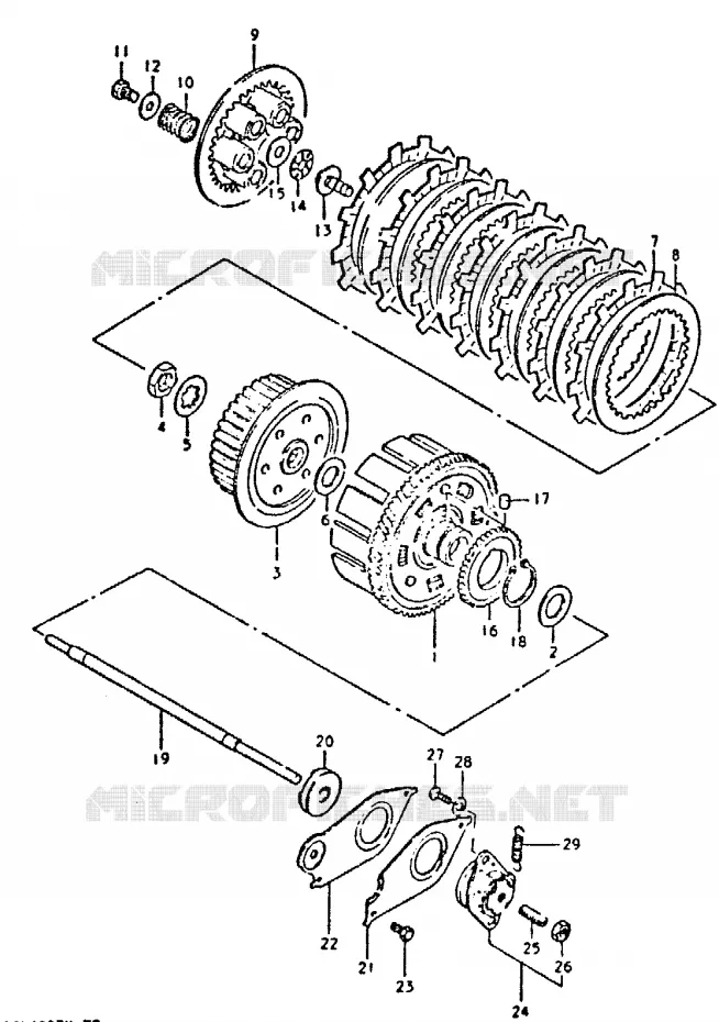 EMBRAYAGE Suzuki MOTO 400 GSX 1981  GSX400EX(T/X)