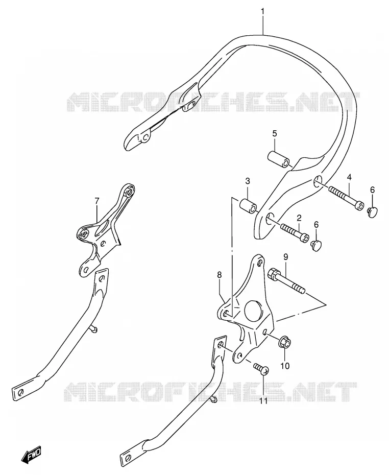 ENSEMBLE LEVIER - COMMODO DROIT Suzuki MOTO 600 GSX-F 1997  GSX600FV(E2)