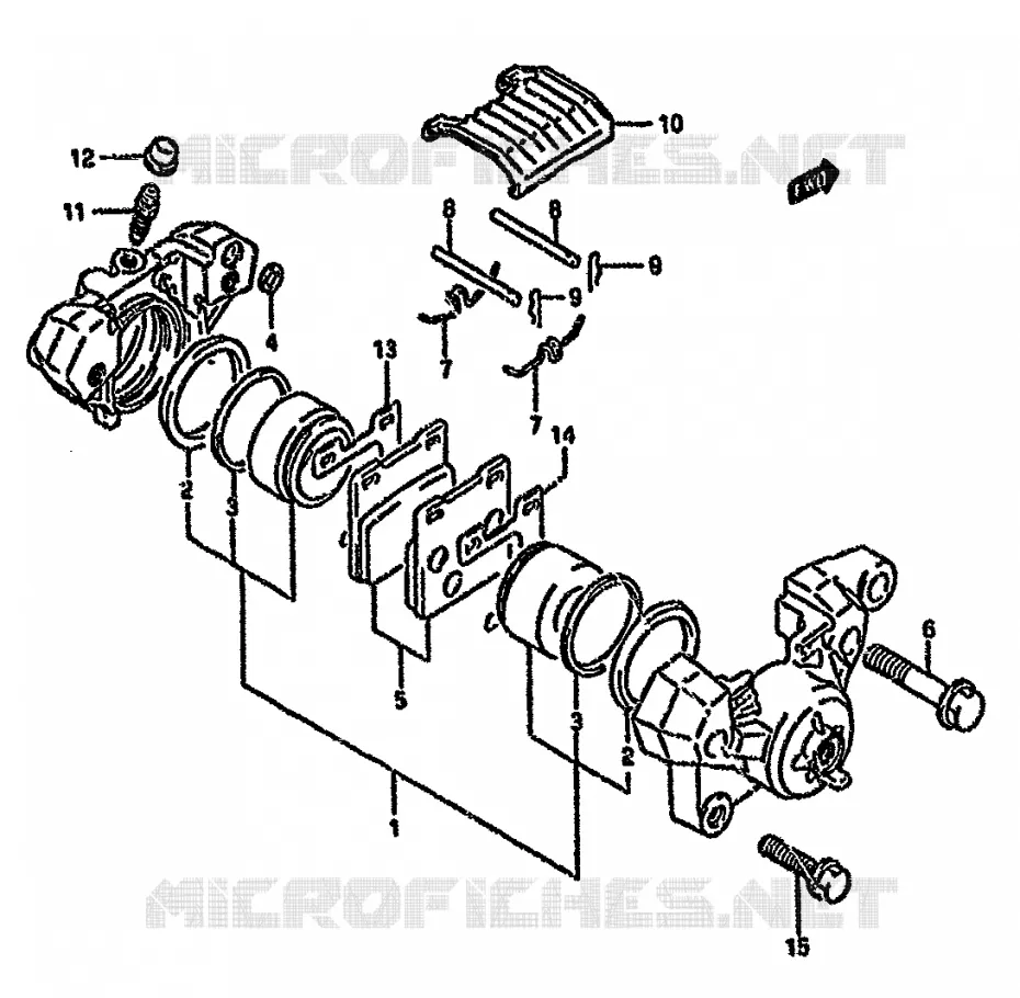 ETRIER DE FREIN ARRIERE (MODELE P/R/S/T) Suzuki MOTO 750 GSX-F 1995  GSX750FS(K-T)