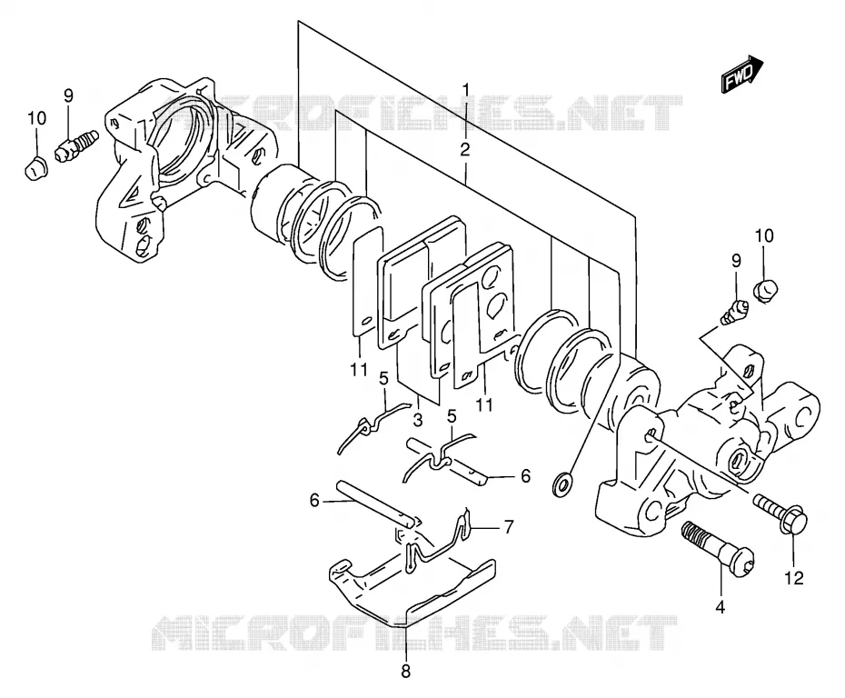 ETRIER DE FREIN ARRIERE Suzuki MOTO 600 GSX-F 2001  GSX600FUK1(E2)
