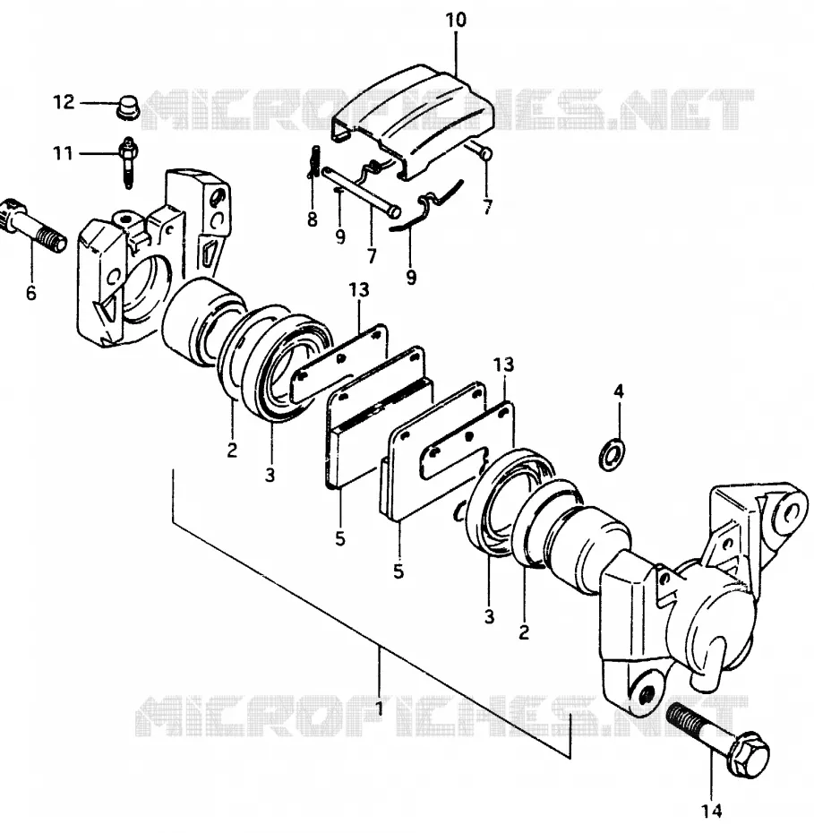 ETRIER DE FREIN ARRIERE Suzuki MOTO 750 GSX-E 1985  GSX750EFF(F)