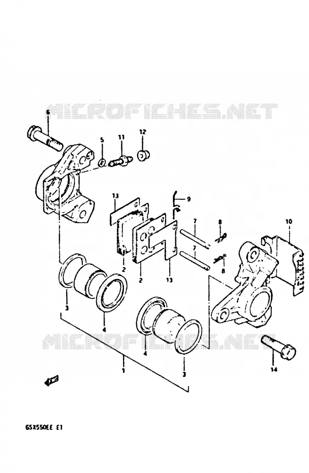 ETRIER DE FREIN AVANT Suzuki MOTO 550 GSX-E 1983  GSX550ED(E1)