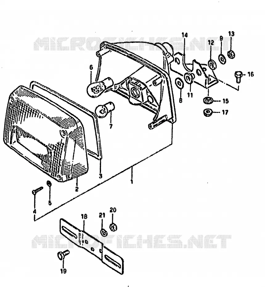 FEU ARRIERE (E16,E18,E26,E39) Suzuki MOTO 750 GSX-S 1982  GSX750SZ