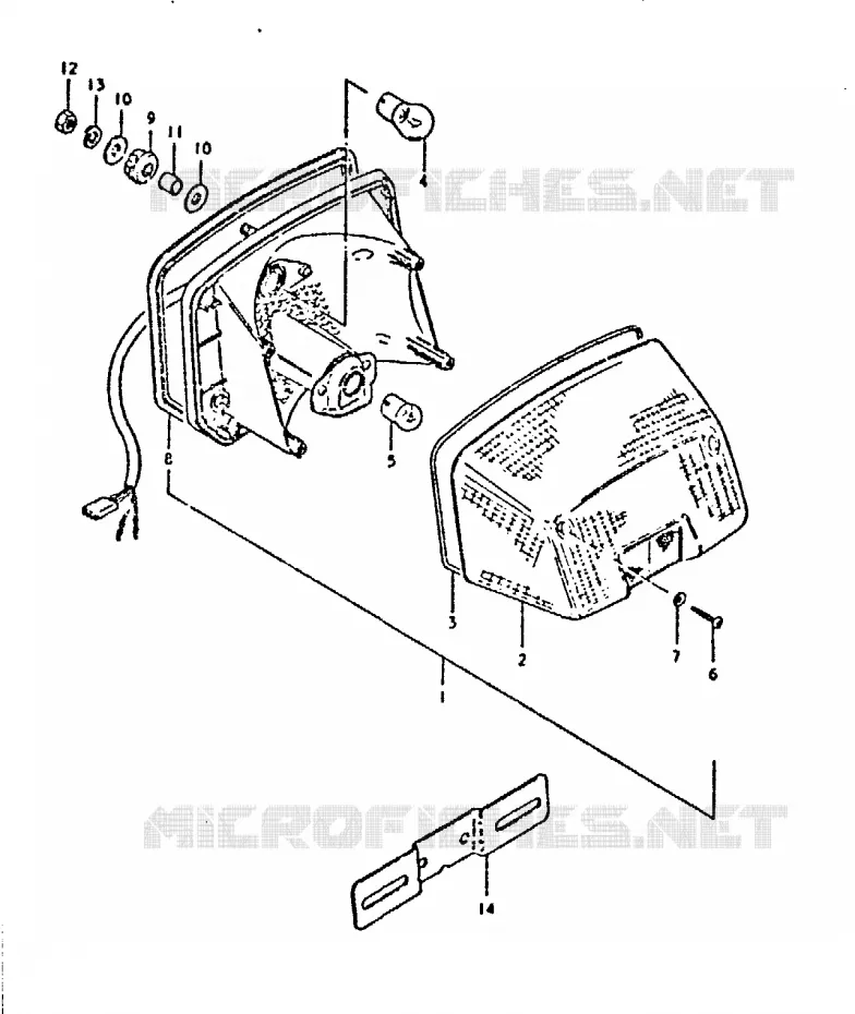 FEU ARRIERE (E2, E4, E21) Suzuki MOTO 750 GSX 1980  GSX750T(T/X)