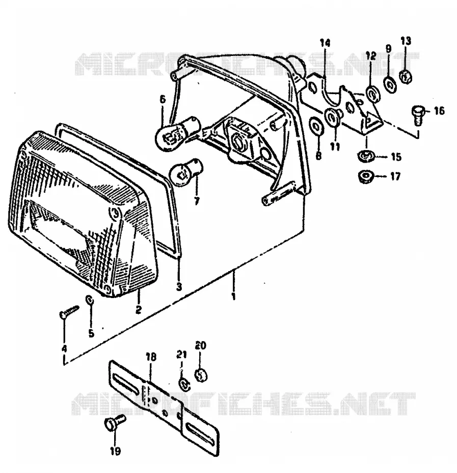 FEU ARRIERE (E34) Suzuki MOTO 750 GSX-S 1982  GSX750SZ