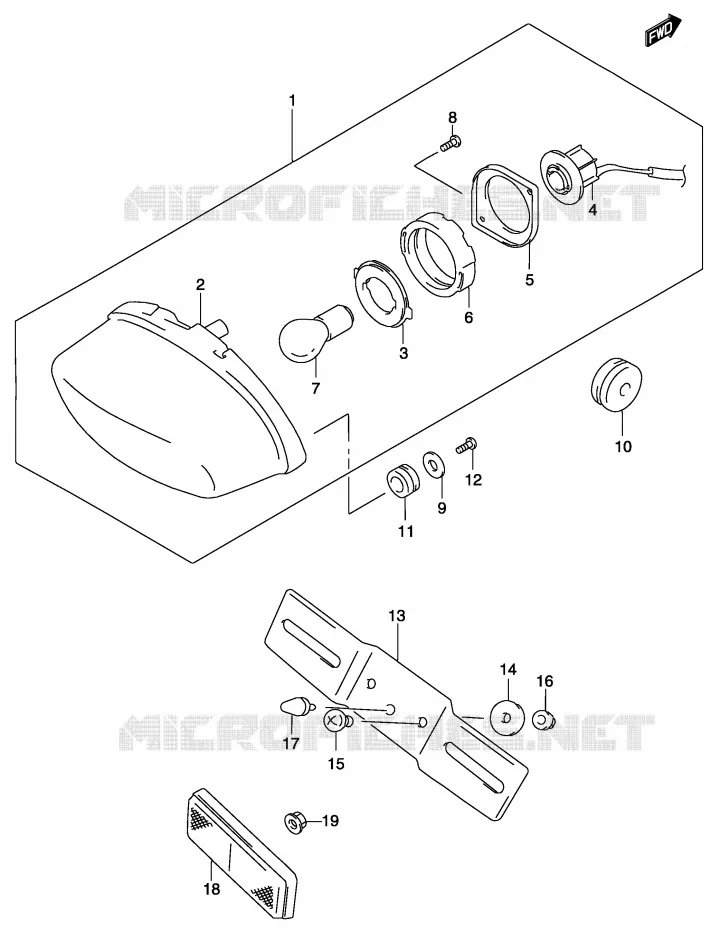 FEU ARRIERE Suzuki MOTO 250 MARAUDER 2002  GZ250K2(P34)