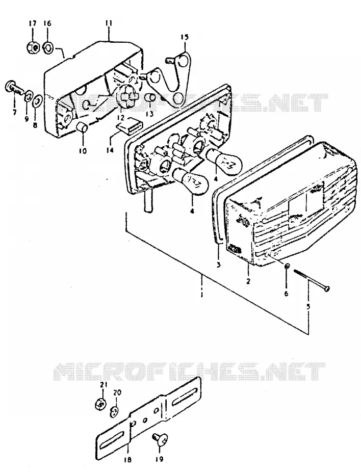 FEU ARRIERE Suzuki MOTO 400 GSX 1996  GSX400ET(T/X)