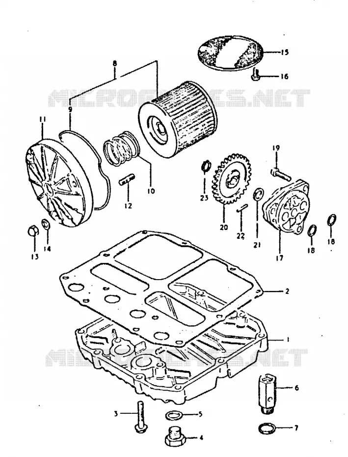 FILTRE A HUILE - POMPE A HUILE Suzuki MOTO 400 GSX 1981  GSX400SX(T/X)