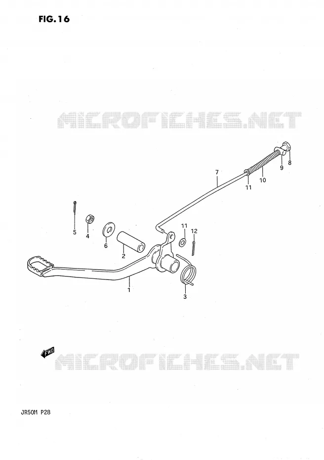 FREIN ARRIERE Suzuki MOTO 50 JR 1985  JR50F(P28)
