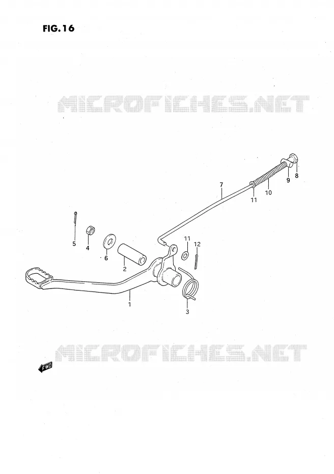 FREIN ARRIERE Suzuki MOTO 50 JR 1992  JR50N(P3)