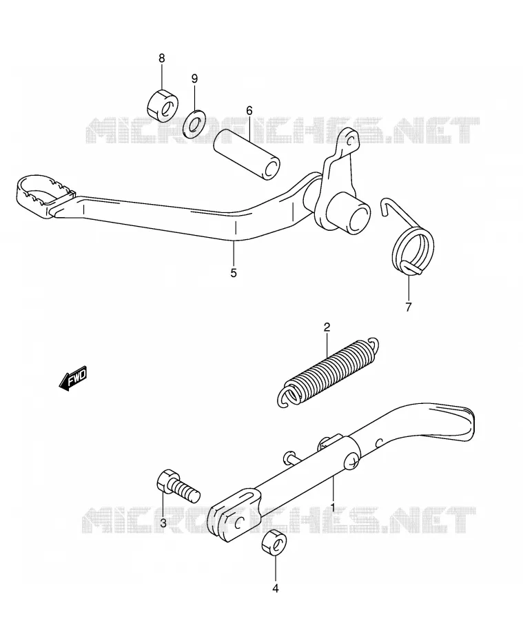 FREIN ARRIERE Suzuki MOTO 50 JR 2005  JR50K5(P3/P28)