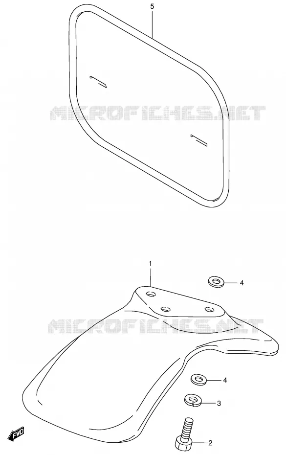 GARDE BOUE AVANT Suzuki MOTO 50 JR 1996  JR50T(P3/P28)