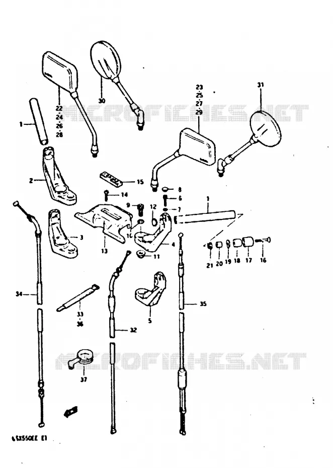 GUIDON (GSX550ED/EE) Suzuki MOTO 550 GSX-E 1983  GSX550ESD(E1)