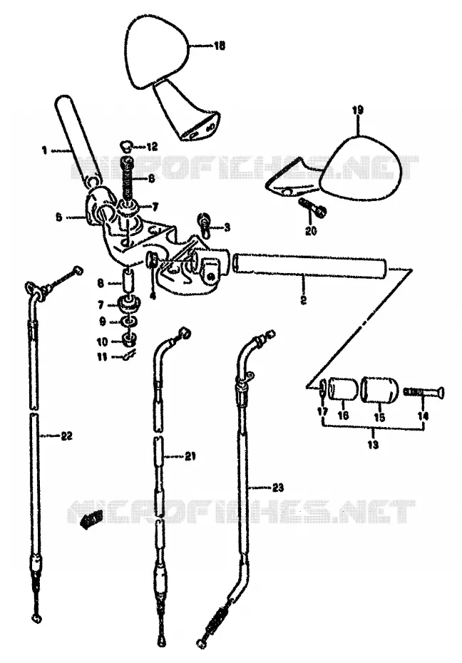 GUIDON (MODELE S) Suzuki MOTO 750 GSX-F 1989  GSX750FK(K-T)