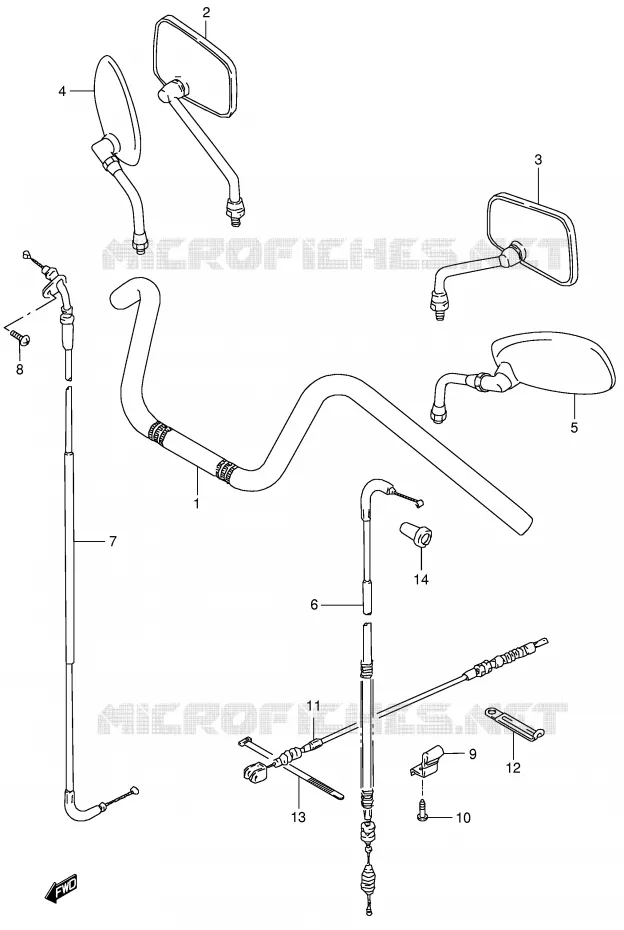 GUIDON Suzuki MOTO 650 SAVAGE 2000  LS650PY(E3/E28)