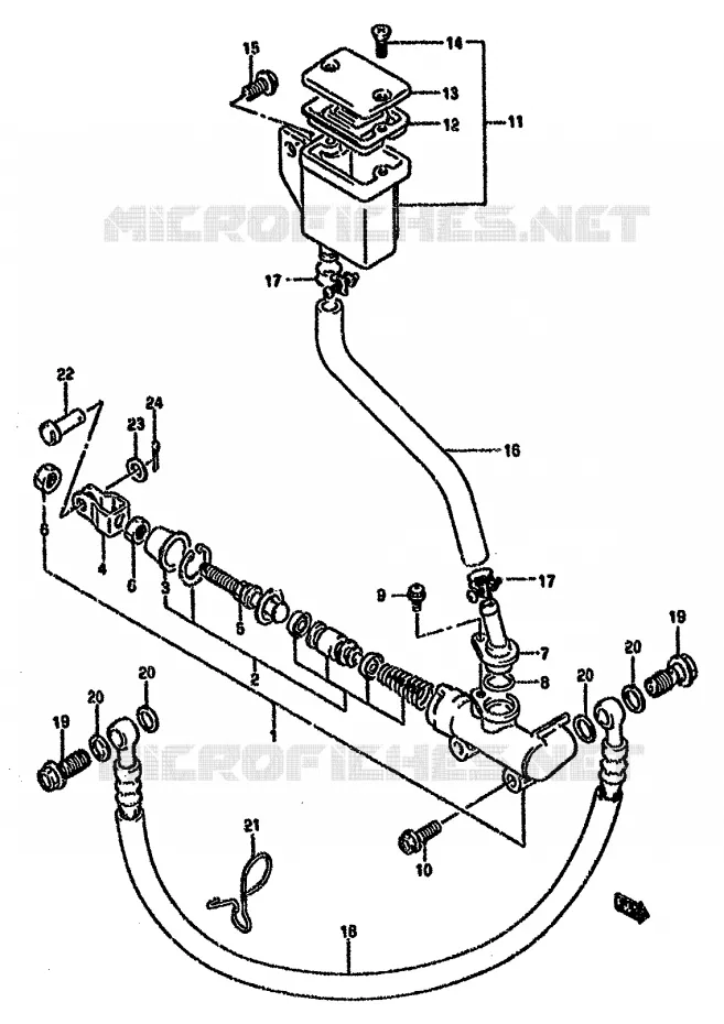 MAITRE CYLINDRE ARRIERE Suzuki MOTO 750 GSX-F 1996  GSX750FT(K-T)