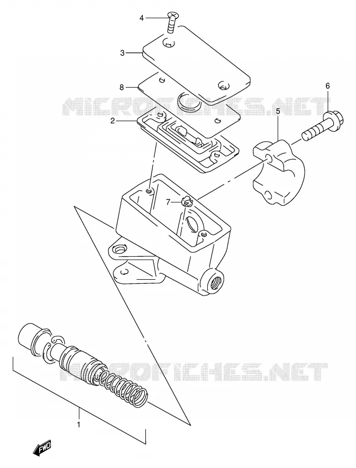 MAITRE CYLINDRE AVANT Suzuki MOTO 600 GSX-F 1997  GSX600FU2V(E2)