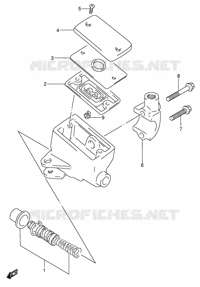 MAITRE CYLINDRE AVANT Suzuki MOTO 750 GSX 2000  GSX750Y(E4)
