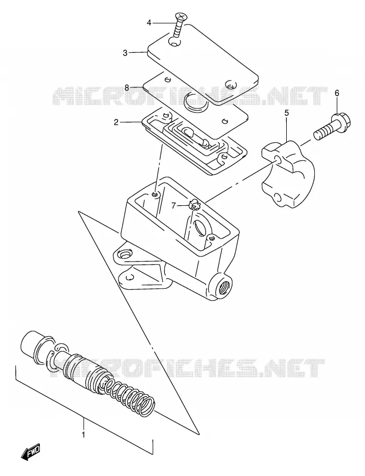 MAITRE CYLINDRE AVANT Suzuki MOTO 750 GSX-F 1994  GSX750FR(E2)