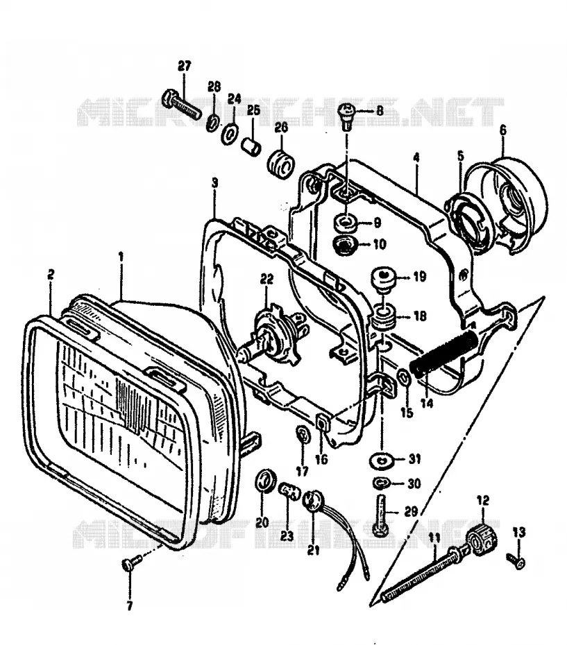PHARE (E4) Suzuki MOTO 750 GSX-S 1982  GSX750SZ