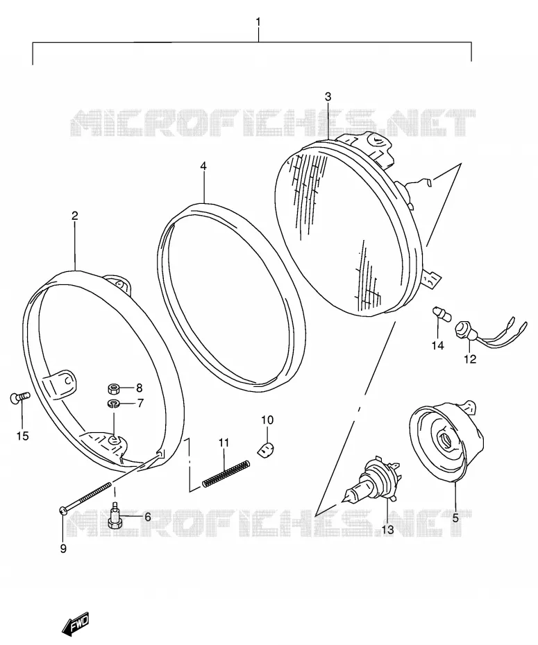 PHARE Suzuki MOTO 750 GSX 2000  GSX750Y(E4)