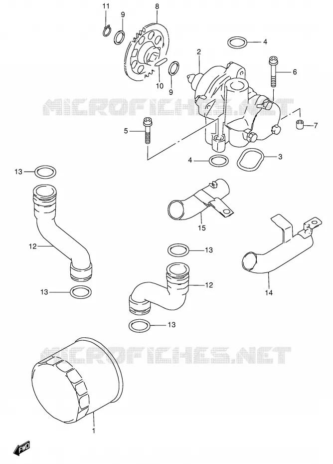 POMPE A HUILE Suzuki MOTO 600 GSX-F 2005  GSX600FK5(E2)