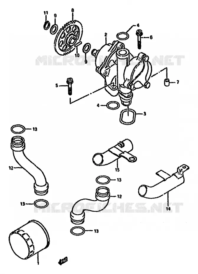POMPE A HUILE Suzuki MOTO 750 GSX-F 1992  GSX750FN(K-T)