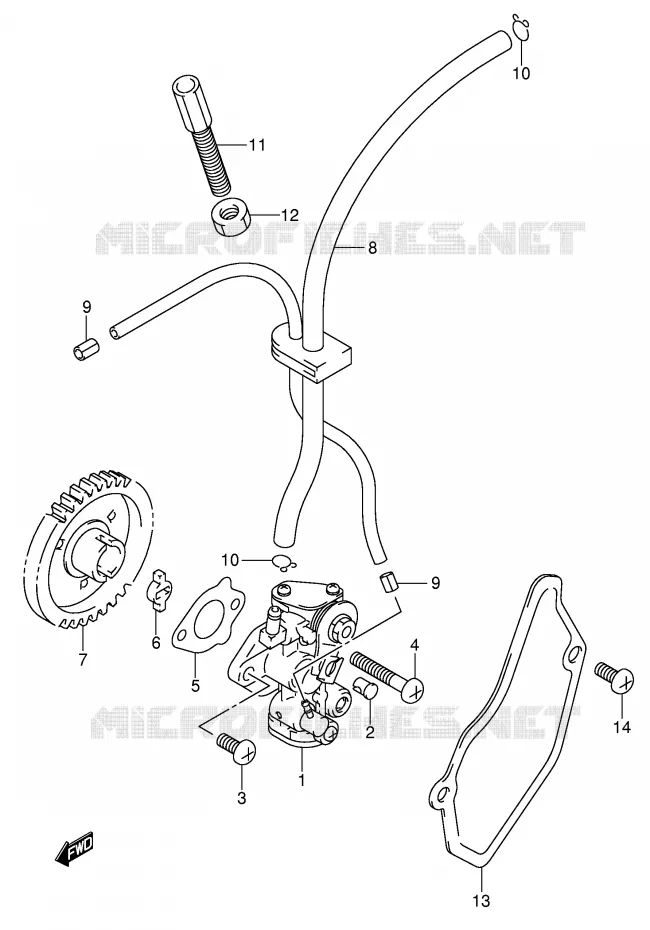 POMPE A HUILE Suzuki MOTO 80 JR 2004  JR80K4(P3/P28)