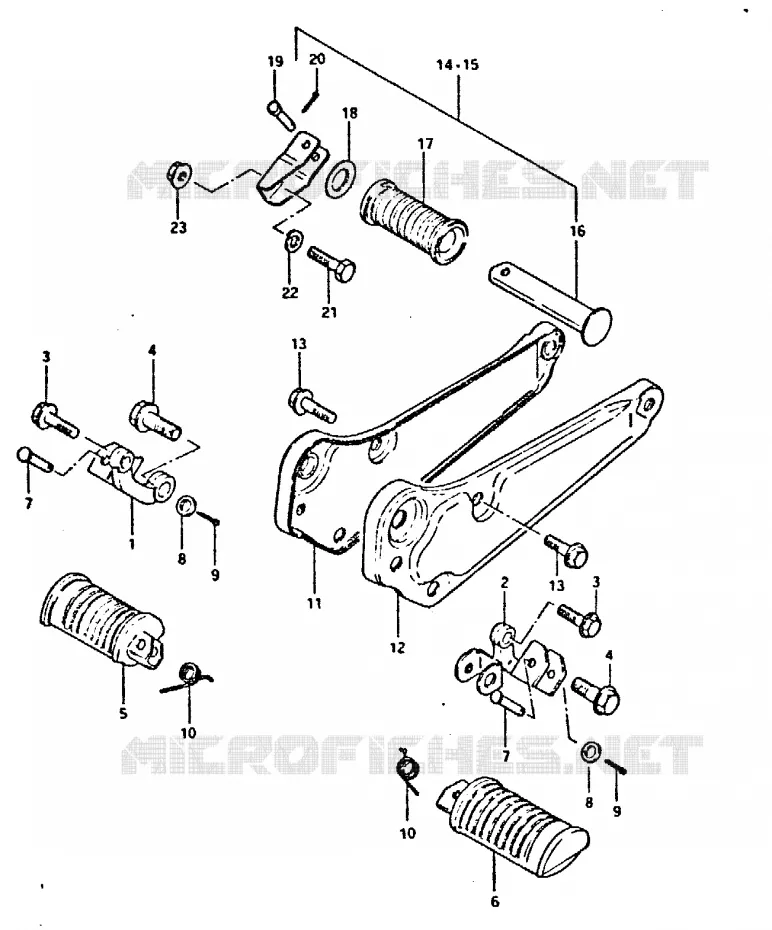 REPOSE PIED Suzuki MOTO 400 GSX 1980  GSX400ET/GSX400ST
