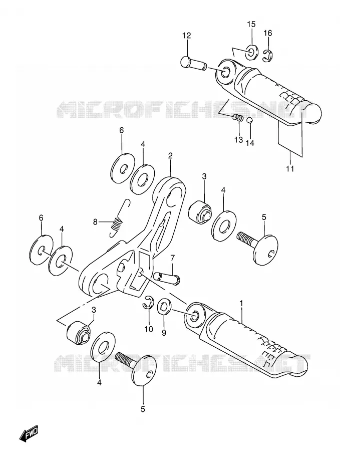 REPOSE PIED Suzuki MOTO 600 GSX-F 1992  GSX600FN(E2)