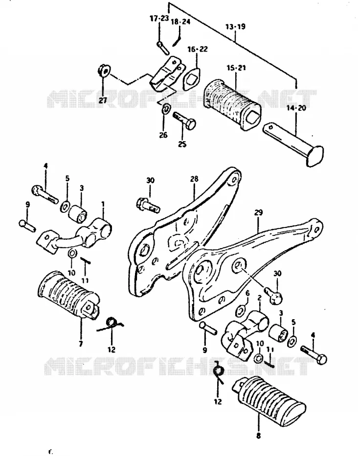 REPOSE PIED Suzuki MOTO 750 GSX-E 1981  GSX750EX(T/X)