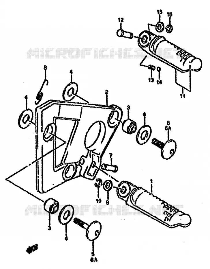 REPOSE PIED Suzuki MOTO 750 GSX-F 1995  GSX750FS(K-T)