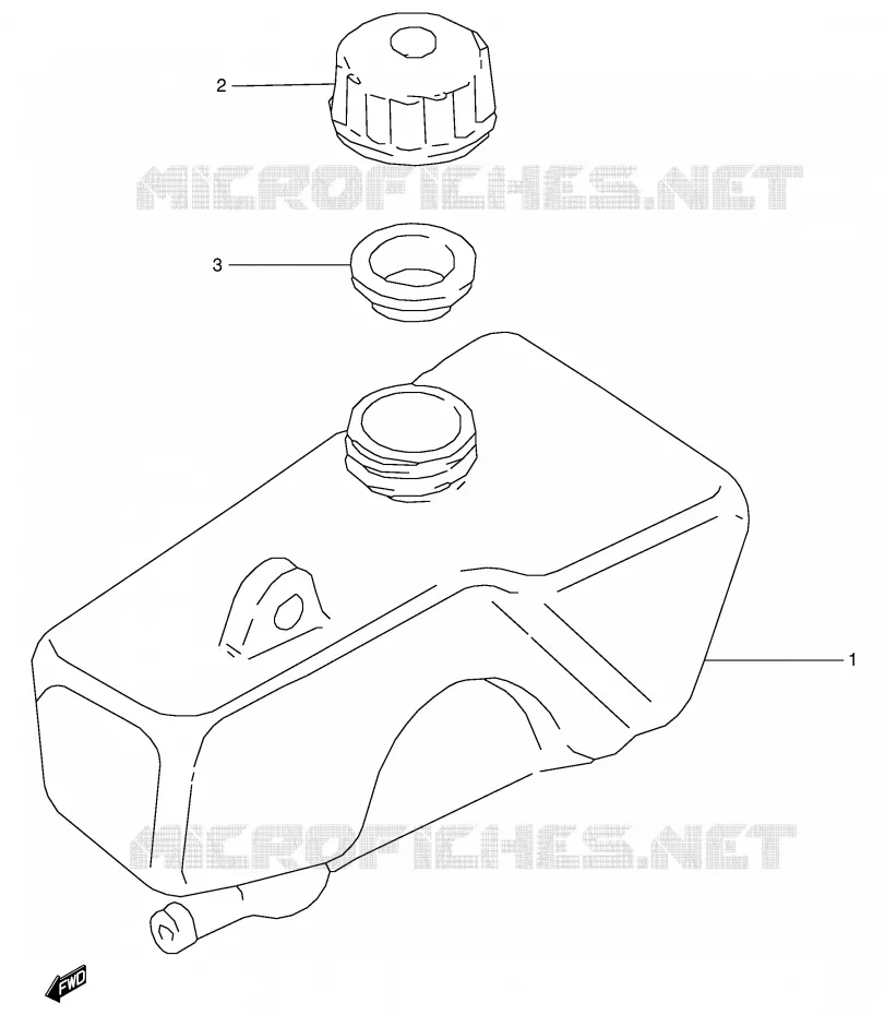 RESERVOIR D'HUILE Suzuki MOTO 50 JR 1999  JR50X(P3/P28)