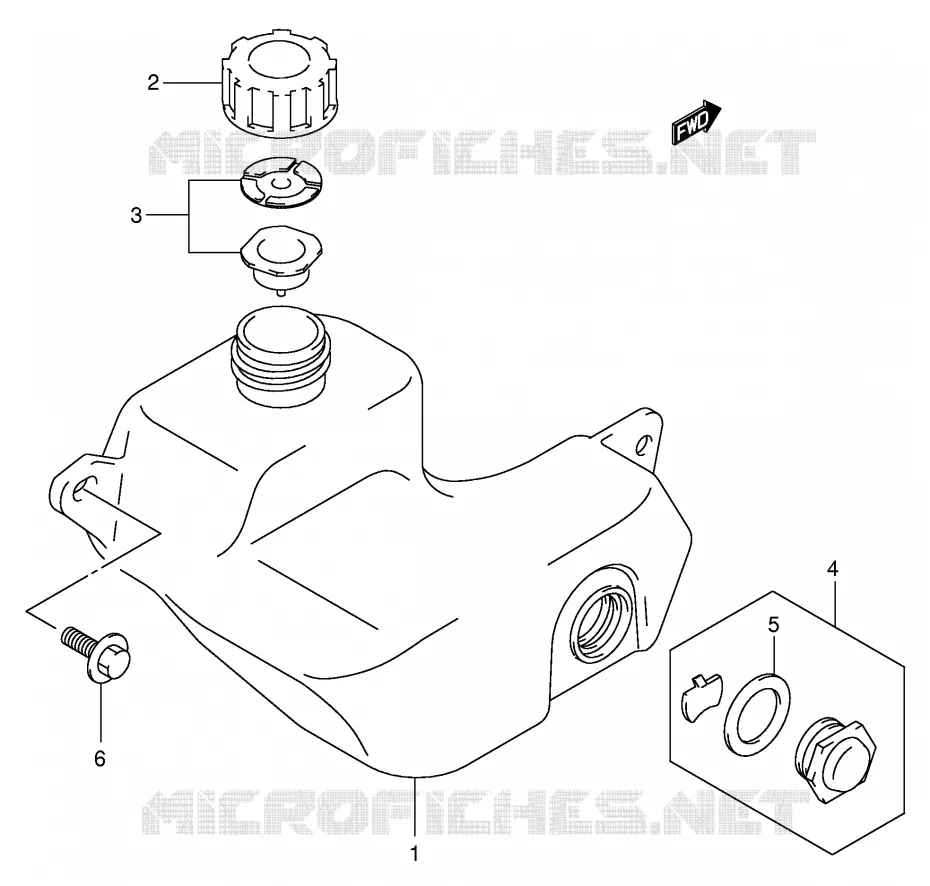 RESERVOIR D'HUILE Suzuki MOTO 80 JR 2002  JR80K2(P3/P28)