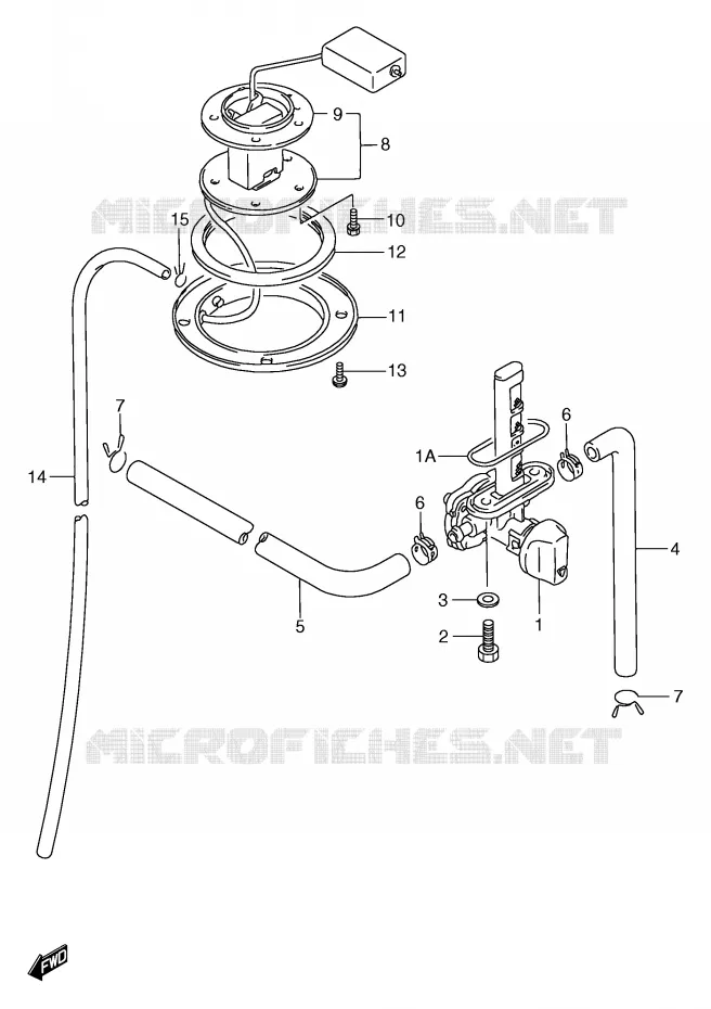ROBINET D'ESSENCE Suzuki MOTO 750 GSX-F 1995  GSX750FS(E2)