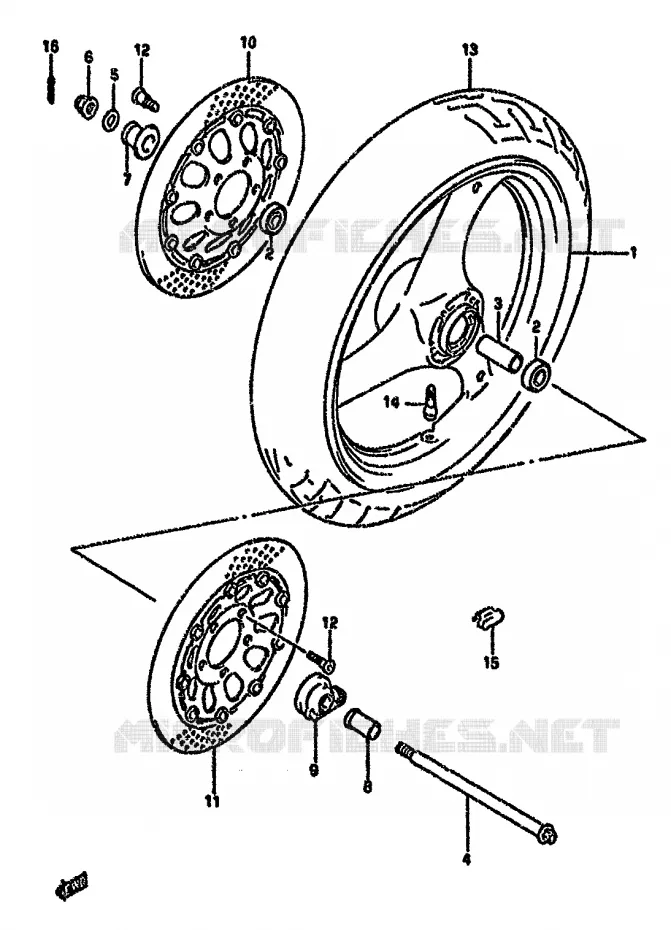 ROUE AVANT Suzuki MOTO 750 GSX-F 1996  GSX750FSKT(K-T)
