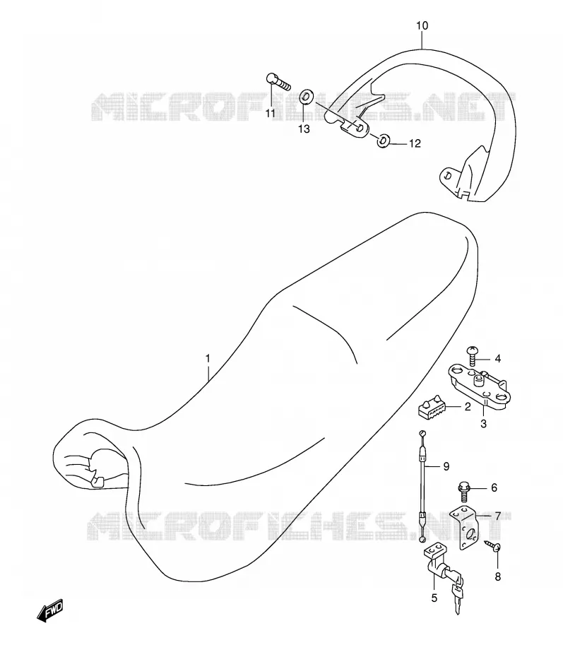 SELLE (MODELE K3) Suzuki MOTO 600 GSX-F 2003  GSX600FK3(E2)