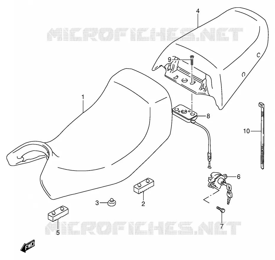 SELLE Suzuki MOTO 600 GSX-F 1997  GSX600FU2V(E2)